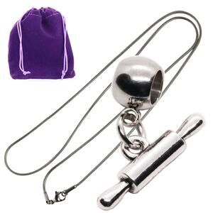 Rolling Pin Necklace with Stainless Steel Snake Chain, Baking Supplies Fashion